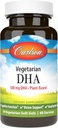 Carlson - Vegetariana DHA, 500 mg DHA, Planta Baseada, Suportavelmente Fonte de Algae, Suporte ao Cérebro, Saúde do Humor, 60 Softgels