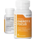 Despertar Energia Natural e Foco Suplemento Nootrópico com Panax Ginseng, Extrato de Guarana e Picolinato de Chromium .
