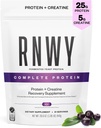 25g Acai proteína + 5g Creatina pó, Vegan proteína baseada em plantas com enzimas digestivas para construir e recuperar, 21 Servings