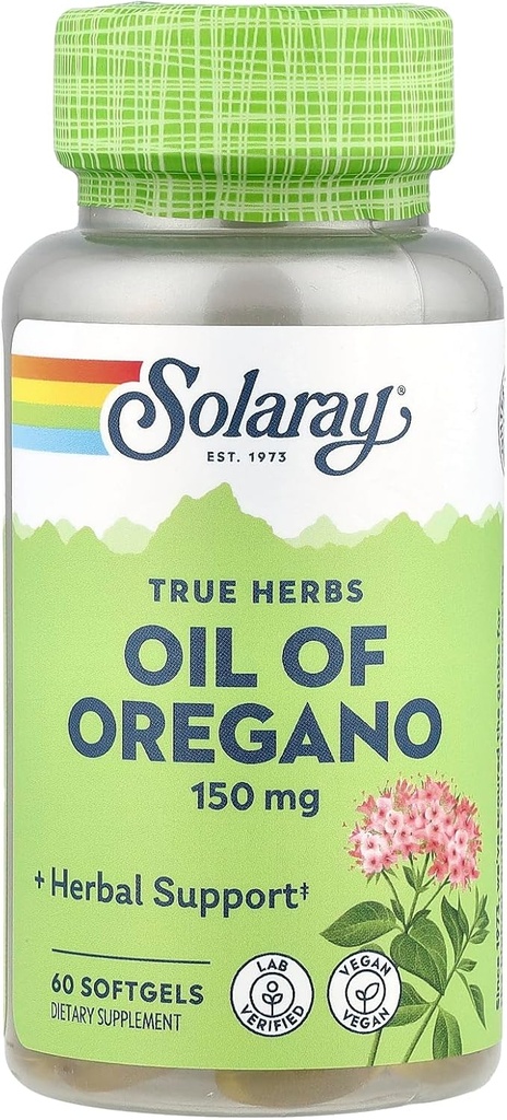 Solaray Óleo de Orégano Suplemento, 150 mg, 60 contagem