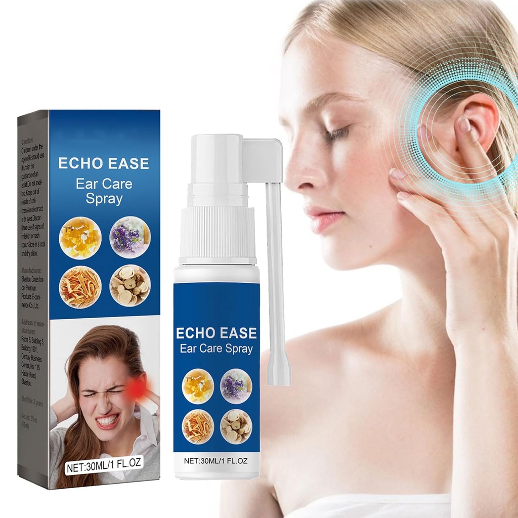 Echo Ease Tinnitus Inhaler, Spray de alívio de zumbido para dispositivo de ouvido anel, Echo Ease Tinnitus Relief Spray (1PCS)