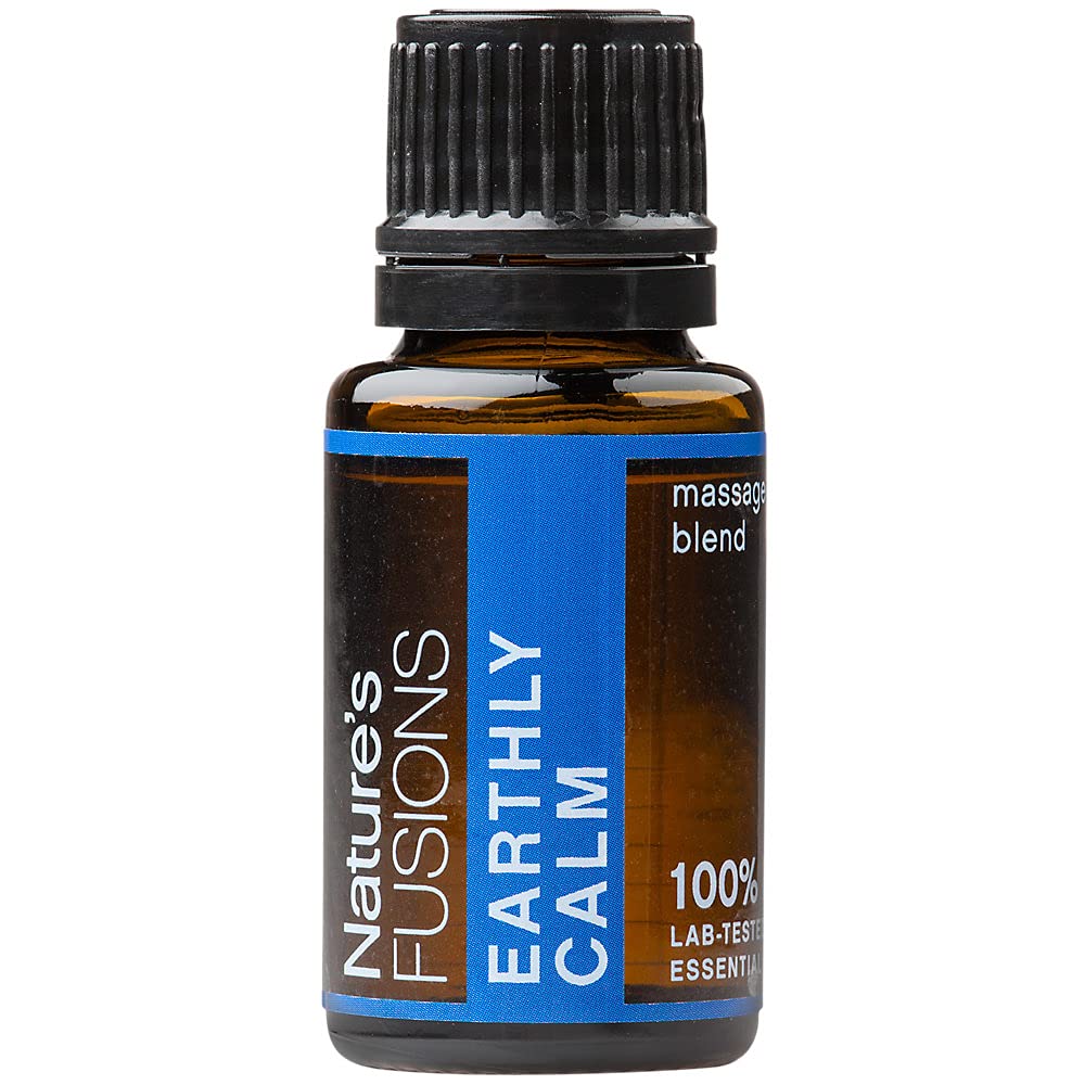 Fusões da Natureza calmas, 100% puras e naturais mistura de óleo essencial para aromaterapia e uso tópico, .5 Fl Oz (Pacote de 1) (15 mL)