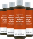 Antisséptico de primeiros socorros básicos, solução de iodo de Povidona a 10%, 8 Fl Oz, embalagem de 4
