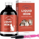 Suplementos de Ferro para Gatos - Ferro Líquido para Anemia com Vitaminas de Gato, Apoiar Níveis de Ferro, Promover Célula Vermelha, Aumentar Energia e Vitalidade na Saúde de Gatos, 3,4 oz(100ml)