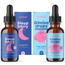 JoySpring SleepBerry Liquid Melatonina e Genius Drops Smartberry Vanilla para crianças