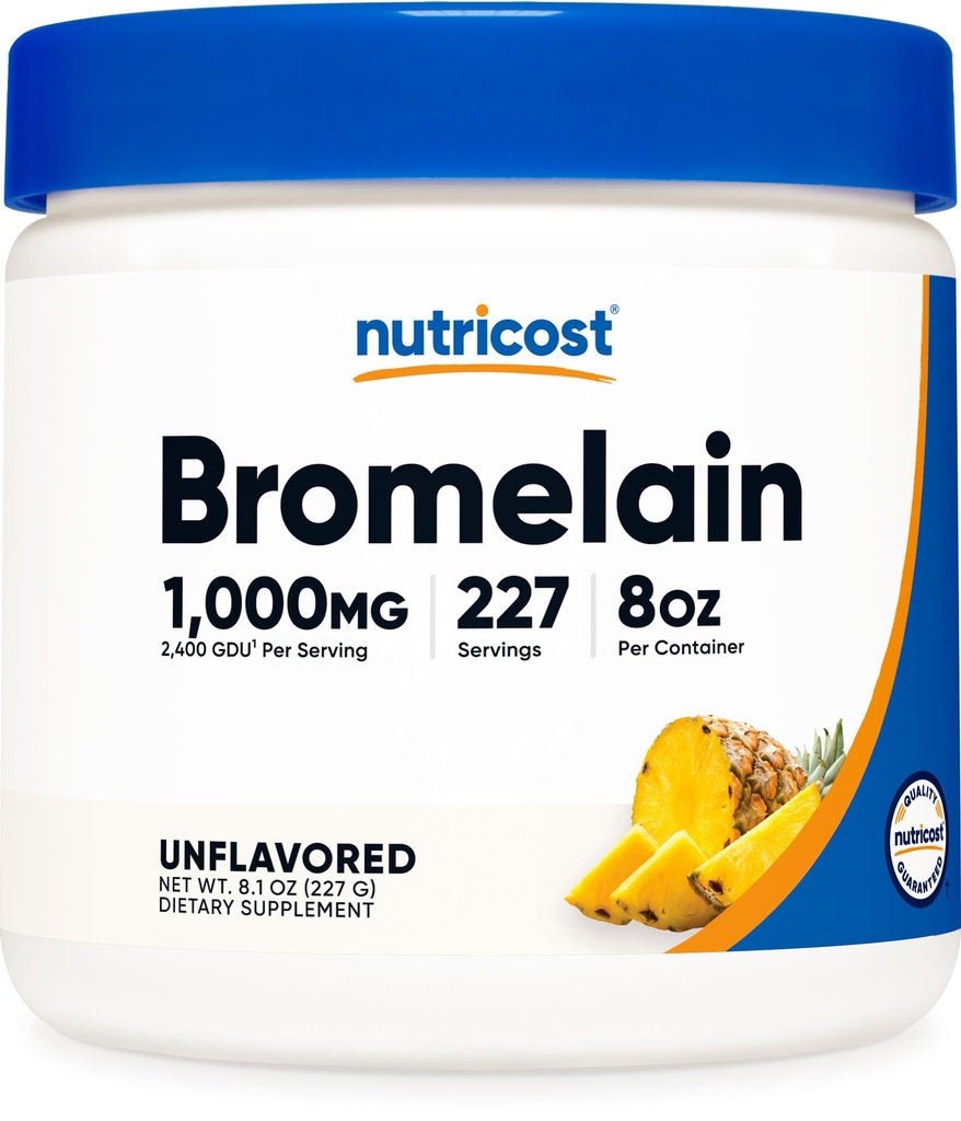 Nutricost Bromelain Powder 8 OZ - Não-GMO, Vegetariano, Glúten Livre