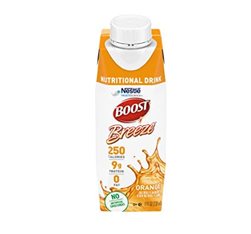 Boost Breeze 18620000 Suplemento Oral Laranja 8 onças. Carton pronto para usar, Caso de 24