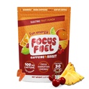 FocusFuel Energy Chews – Fruit Punch Flavor (15 Servings) – 100mg Cafeína + L-Theanina + B12, Magnésio – Boost Focus & Energy – No Crash or Jitters