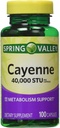 Spring Valley - Cayenne Fruit 40,000 STU, Whole Herb, 100 Cápsulas