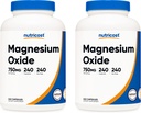 Óxido de magnésio de nutricosto 750mg, 240 Cápsulas (2 frascos)