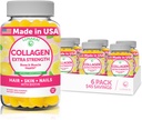 Pastilhas de colágeno Lunakai - Fórmula de propriedade mais saborosa - 200mg Pastilhas de colágeno hidrolisadas para mulheres e homens com biotina, zinco, vitamina C e E - Suplemento antienvelhecimento não-GMO para mulheres - 6 Pack