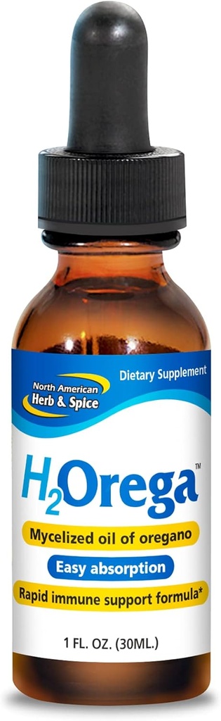 HERB & ESPICE H2Orega - 1 fl. oz. - Óleo Micelizado de Orégano - Fórmula rápida de suporte imunológico - Fácil Absorção - Não-GMO - 173 Servings