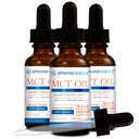 Aprovado Science® MCT Oil - Puro Triglicerídeo de Média Cadeia (MCT) Óleo derivado de cocos com Ácido Caprílico (C8) e Ácido Caprico (C10) - Vegan, 60 ml - Embalagem de 3
