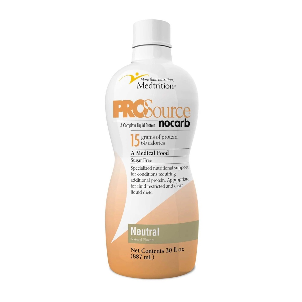 ProSource NoCarb proteína líquida, sabor neutro, 30 garrafa de onça - 1/Cada