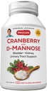 ANDREW LESSMAN Cranberry com D-Mannose - 30 Cápsulas - Suporta Bexiga, Rim e Saúde do Trato Urinário. Concentrado de cranberry padronizado de alta potência e D-Mannose. Cápsulas fáceis de engolir