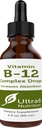 Ultra6 Nutrition Vitamina B12 Sublingual Liquid Drops - B12 Metilcobalamina Suplemento Grande para Energia e Cansaço - Suplementos Vitamina-B para Mulheres e Homens - Alimentação de 90 dias