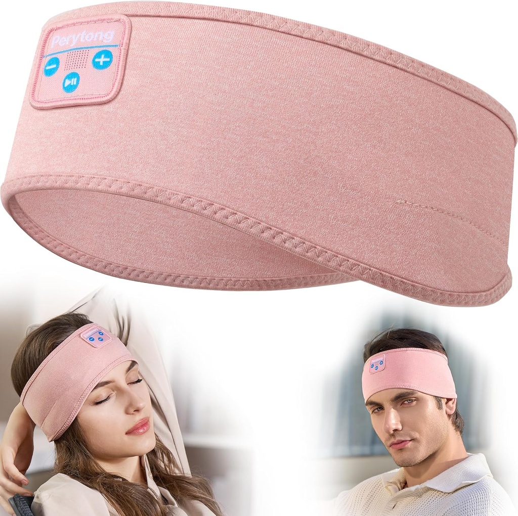 Auscultadores Perytong Sleep - Auscultadores Bluetooth Headband sem fio para dormir com fones de ouvido Banda de música Presentes exclusivos para homens mulheres