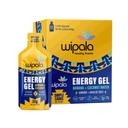 Wipala Energy Gel, Coco de banana, 12 Pack - Cafeína grátis, Certificado Vegan, Não OGM - Energia limpa para exercícios de resistência, execução e desempenho
