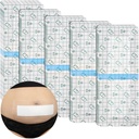 C-Section Waterproof Abdominal Incisão Bandages pós-histerectomia Tuck Tuck protetor de chuveiro Scar Cover com protetor Pad Patches Ilha Vestido Fitas Grande Cuidado da Ferida Suprimentos 4x10 Pack de 25