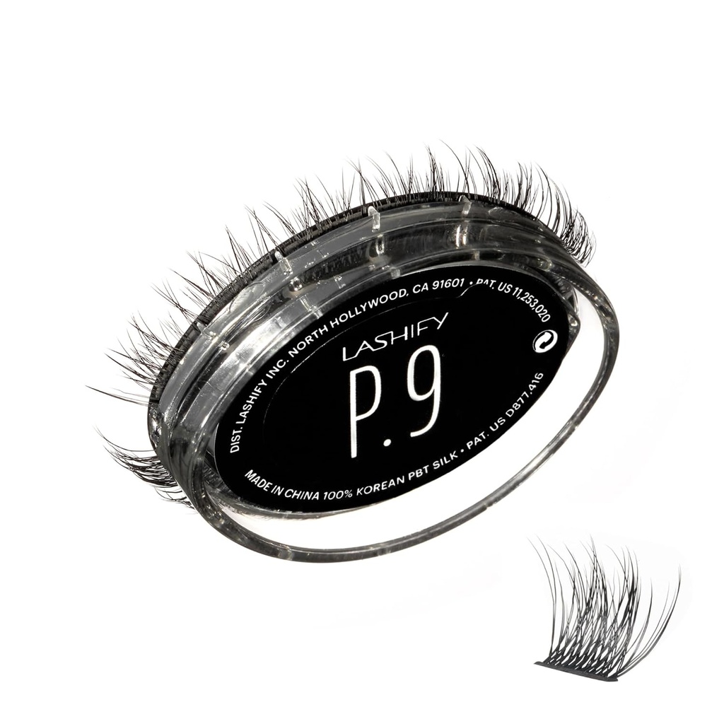 Lashify Plushy 9 milímetros Gossamer chicotadas em preto, fácil DIY falsos chicotadas para um olhar volumoso ainda natural