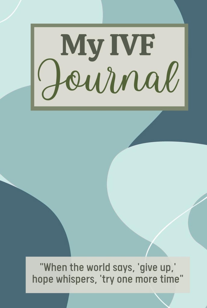 Meu diário IVF: bonito em Vitro Fertilization Planner para mulheres passando por tratamentos de fertilidade para ajudá-los a permanecer organizado e focado