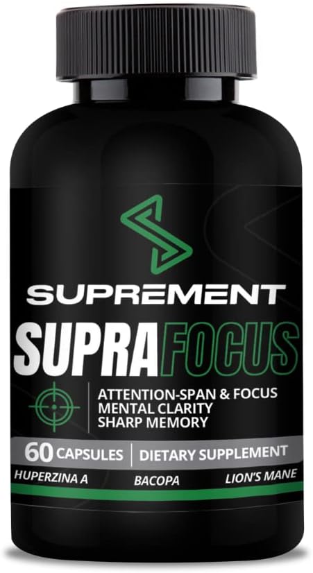 Nootropics Cérebro Suporte Suplemento. 60 Contagem, para homens e mulheres. Suplementos cerebrais para memória e foco com Leões Mane, Bacopa Monnieri, L Tyrosine. Mente impulsionador para foco suplemento e memória.