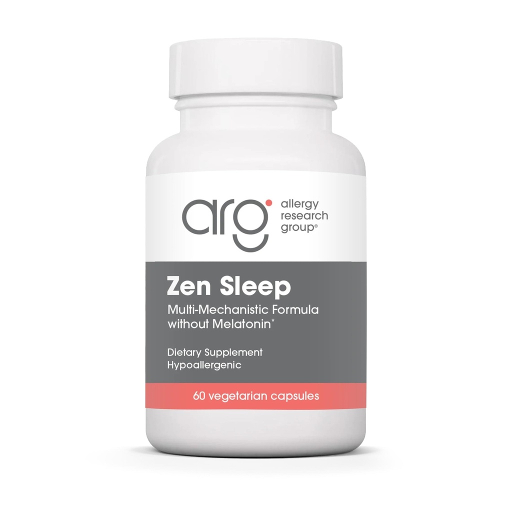 Grupo de Pesquisa em Alergia Sono Zen - GABA L-Theanina Supplement for Adults with P5P, 5-HTP, and Vitamina B6, Natural Aid for Calm, Restful REM - 60 Cápsulas Vegetarianas