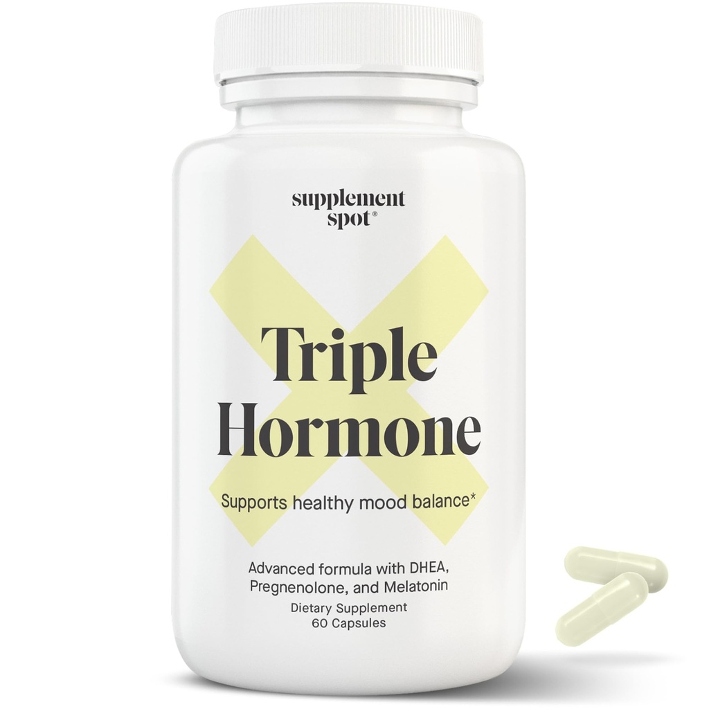 Natural Shaod Balance Supplement w/Melatonina, DHEA & Pregnenolone - Formulado para aumentar a energia em homens e mulheres (60 cápsulas)