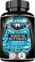 Butirato de sódio alta dose 570 mg (30% de ácido butírico), 120 cápsulas Vegan, Fornecimento de 4 meses, Suplemento de sódio para apoiar Regeneração da barreira intestinal e Saúde do Gut Overal - pela Hegemonia de Apollo