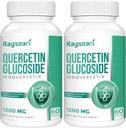 Quercetin Glucoside 1200mg Suplementos - Isoquercetina com 6X Biodisponibilidade, 120 Cápsulas Veggie,Contém Pimenta Preta e Rutina para Absorção Max