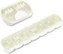 2 Pack (Semana & Diário), 2 vezes por dia (AM/PM) + organizador de pílulas de 7 dias, Planner Vitamina, conjunto de caixa de pílulas de grande capacidade, caixa de pílulas de viagem para medicamentos / vitaminas / óleos de peixe / suplementos, branco