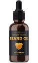 NutraChamps Beard Oil Conditioner - virgem não perfumada Argan, Jojoba, Óleos de semente de uva e mais para o crescimento de barba - amacia e fortalece barbas e bigodes para homens - Premium assinatura Prime Beard Blend