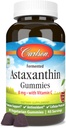 Carlson - Pastilhas de Astaxantina, com Vitamina C, Suporte Imune, Antioxidante, Saúde do Coração, Não-GMO, Flavor de Cereja, 90 Gummies Vegetarianas