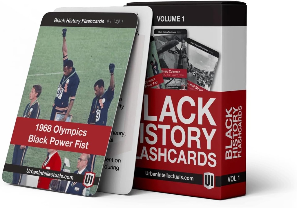 Intelectuais Urbanos Black History Flashcards - Volume 1 Famous Black Cultural Holiday Trivia Playing Cards Actividade educativa para adultos Sala de aula
