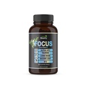 Foco 14-in-1 Nootropic Brain Supplement with Lions Mane, Alpha GPC Choline, Vitamina C & B12, Taurina, Bacopa - Energia, Cognitivo, Suporte à Memória, 60 cápsulas grátis de enchimento