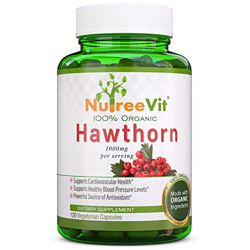 NutreeVit 100% Organic - Hawthorn Berry Fórmula Superfood poderosa (320 Cápsulas)