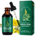 Mullein Leaf Extract Drops-Organic Liquid Mullein Extract Supplement for Lungs Health - Vegan, No AditivesBronchial Cleanse for Health Support