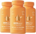 Pílulas de Colágeno Vegetariano SKINTAMIN Melhores Suplementos de Colágeno para Mulheres para Apoiar Firmeza da Pele e rugas Suplemento da Pele Formulado para ajudar a reduzir Blemishes (30 contagem (Pacote de 3))