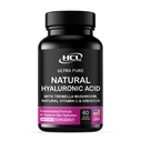 Suplemento de ácido hialurônico natural 5X pílulas de hidratação mais forte de Puro cogumelos Tremella com vitamina C & Hibiscus - Suplemento de pele Anti rugas Cápsulas dietéticas - vitaminas unhas de cabelo