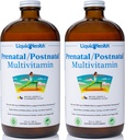 LIQUIDHEALTH Pré-Natal/Pós-Natal Múltiplos Líquidos Múltiplos Múltiplos Múltiplos Múltiplos Múltiplos Mútuos com Folato Real - Vitaminas Pré- e Pós-Natais para Antes, Durante, Depois da Gravidez - Made in USA, Vegan, Livre de Açúcar, Não-GMO (2 Pack)