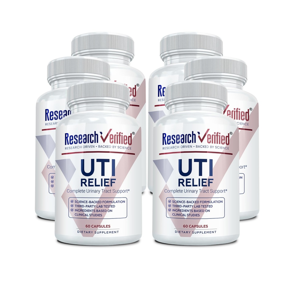 Pesquisa verificado ITU alívio - suplemento de suporte trato urinário - 100% natural, Vegan com Lingonberry, Cranberry & D-Mannose - 6 garrafa (6 mês de fornecimento)