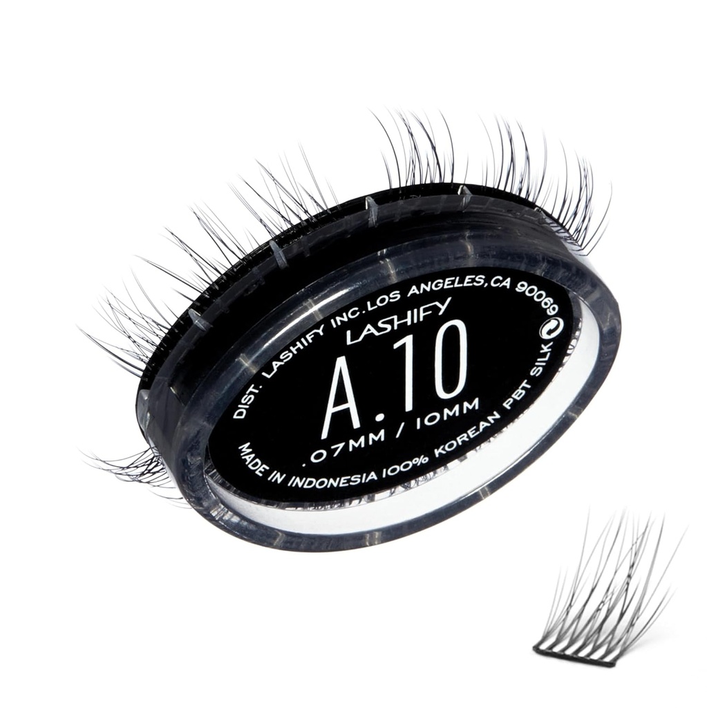 Lashify Amplifique 10mm Gossamer DIY Extensões de pestanas Refil, Preto, Fácil Cílios Falsos para um Olhar Natural
