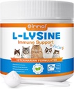 L-Lysine pó para gatos, suplemento de lisina para gatos, suporte sistema imunológico, saúde respiratória e função visual e alívio de alergia, Pets suprimentos de saúde multivitaminas, salmão sabor - 4,23 oz / 120g