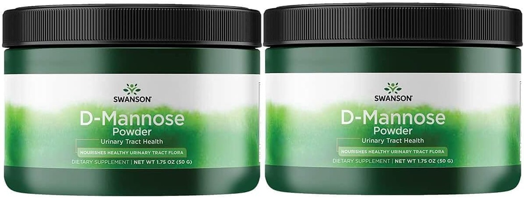 Swanson D- Mannose Pó 1, 75 Onça (50 g) Pwdr (2 embalagem)