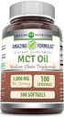 Formulas surpreendentes Suplemento de óleo MCT 1000 Mg por serviço . Softgels . Não-GMO . Sem glúten .Made in USA (1 Pack, 300 Count)