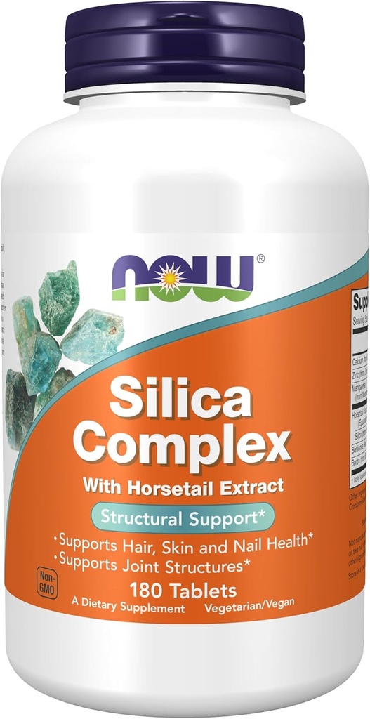 Now Foods - Sílica Complexo Vegetariano 500 mg. - 180 Comprimidos
