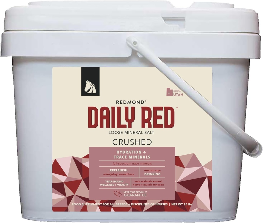 REDMOND Rock Esmagado Sal Mineral Loose Suplemento Eletrolítico para Cavalos (25 LBS)