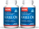 Jarrow Fórmulas Krill Oil - 60 Softgels - Phospholipid Omega-3 Complex com Astaxantina - Pode Apoiar Gestão Lipídica, Função Cérebro & Metabolismo - 30 Servimentos