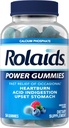 Gummies de Poder Rolaids, alívio rápido de Azia Ocasional e Indegestão de Ácido, Suplemento dietético, Cereja Suave, 54 Gummies