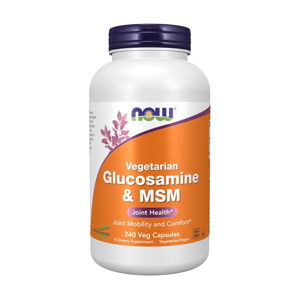 Agora Comidas Vegetariana Glucosamina & MSM Joint Health 240 Veg Cápsulas